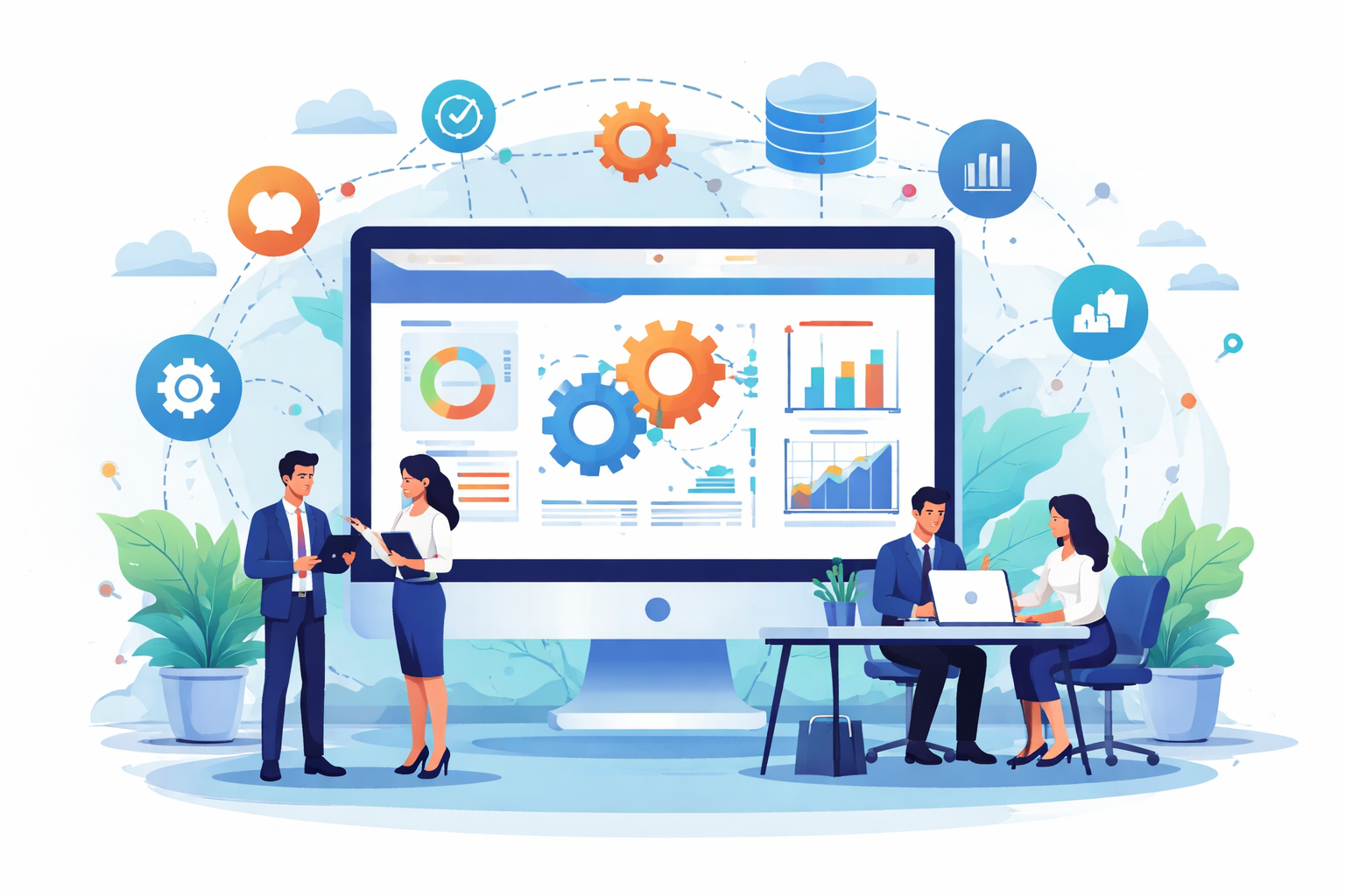 ERP Integration System connecting business processes and data across departments